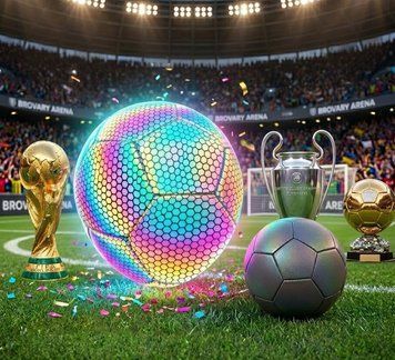 Голографічний м'яч зі світловідбивним ефектом BRIGHT BALL Світловідбивний футбольний м'яч tiktok | HappyShop 2455 фото
