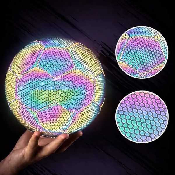 Голографічний м'яч зі світловідбивним ефектом BRIGHT BALL Світловідбивний футбольний м'яч tiktok | HappyShop 2455 фото