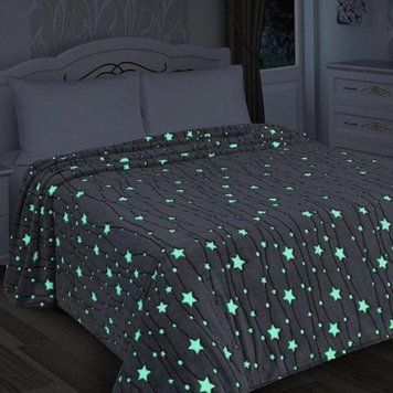 Дитячий плед-Покривало плюшевий світний у темряві Magic Blanket 180х150см | HappyShop 1291 фото