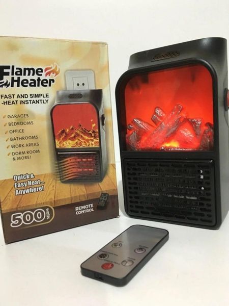 Портативний нагрівач з LCD-екраном Камін нагрівач Flame Heater з ПУЛЬТОМ | HappyShop 1261 фото