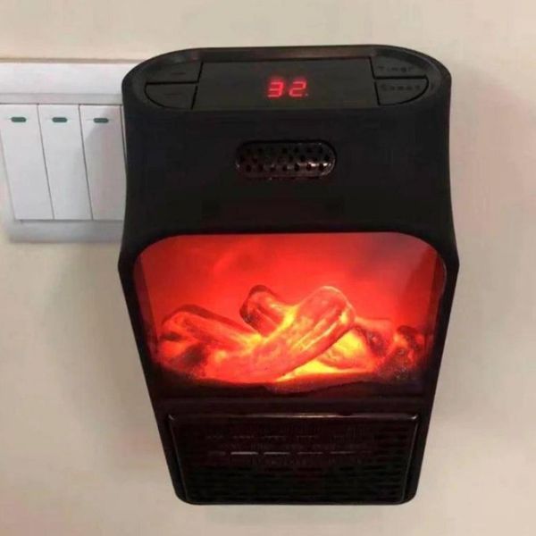 Портативний нагрівач з LCD-екраном Камін нагрівач Flame Heater з ПУЛЬТОМ | HappyShop 1261 фото