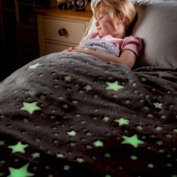 Дитячий плед-Покривало плюшевий світний у темряві Magic Blanket 180х150см | HappyShop 1291 фото