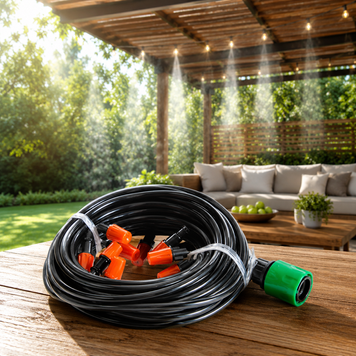 Садовий туманоутворювач для альтанок, теплиць Patio Mistcooling розпилювач із 10-метровою системою трубок | HappyShop 2044 фото