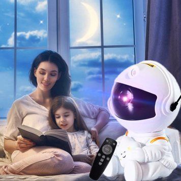 Дитячий нічник проєктор зоряного неба Астронавт Sky Star Astronaut Lamp лазерний проєктор галактики з пультом | HappyShop 1966 фото
