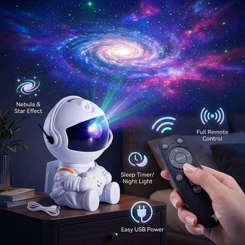 Проектор звездного неба Астронавт Sky Star Astronaut Lamp лазерный проектор галактики с пультом | HappyShop 1966 фото