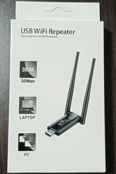 Ретранслятор-підсилювач WiFi сигналу USB підсилювач сигналу для роутера WiFi USB Repeater 2.4G USB Wi-Fi адаптер репітер | HappyShop 1289 фото