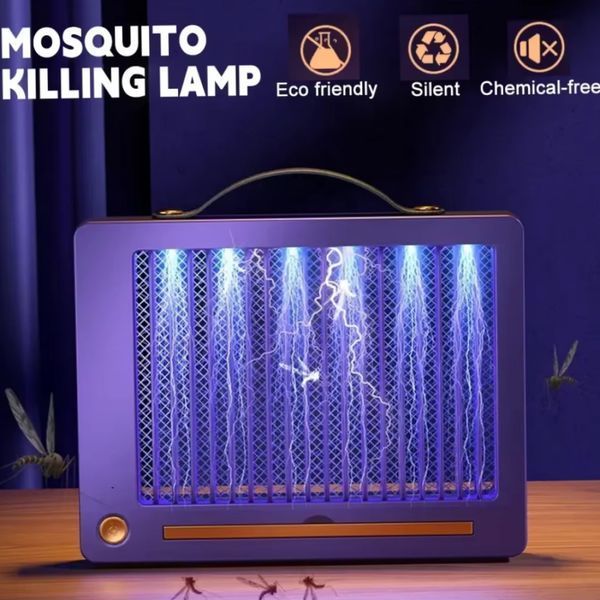 Електрична лампа-ловушка для комарів і комах Electric Shock з LED-підсвіткою USB | HappyShop 1778 фото