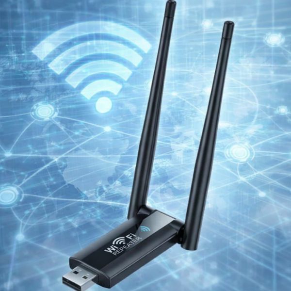 Ретранслятор-підсилювач WiFi сигналу USB підсилювач сигналу для роутера WiFi USB Repeater 2.4G USB Wi-Fi адаптер репітер | HappyShop 1289 фото