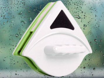 Магнітна щітка для вікон Double Faced Glass Cleane подвійний мийник вікон кутова щітка для скла дзеркал | HappyShop 2259 фото