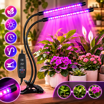 Светодиодный фитосветильник Green House Фитолампа для домашних растений светодиодная гибкая LED Ультрафиолетовая лампа | HappyShop 2382 фото