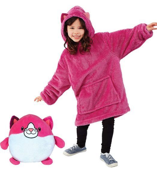 Подушка товстововка плед з рукавами Hugle Pets Hodie худі м'яке затишне для дітей 2 в 1 | HappyShop 1949 фото