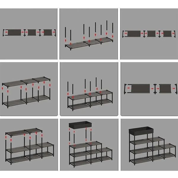 Подставки для обуви Shoe rack 9 полок Стойка-обувница для обуви стеллаж органайзер Напольная полка-этажерка | HappyShop 1643 фото