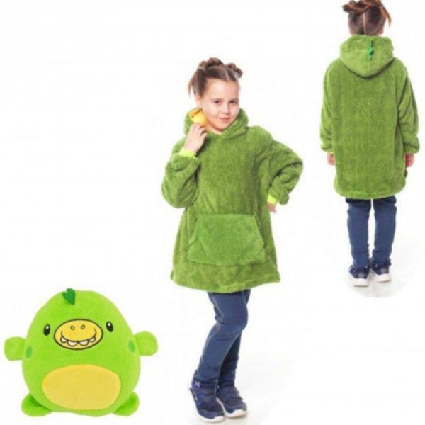 Подушка товстововка плед з рукавами Hugle Pets Hodie худі м'яке затишне для дітей 2 в 1 | HappyShop 1949 фото
