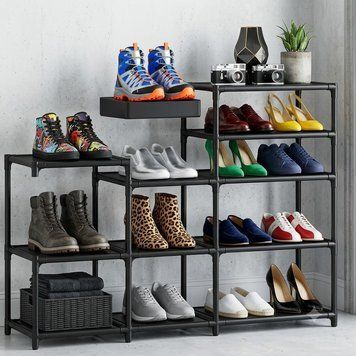 Подставки для обуви Shoe rack 9 полок Стойка-обувница для обуви стеллаж органайзер Напольная полка-этажерка | HappyShop 1492 фото