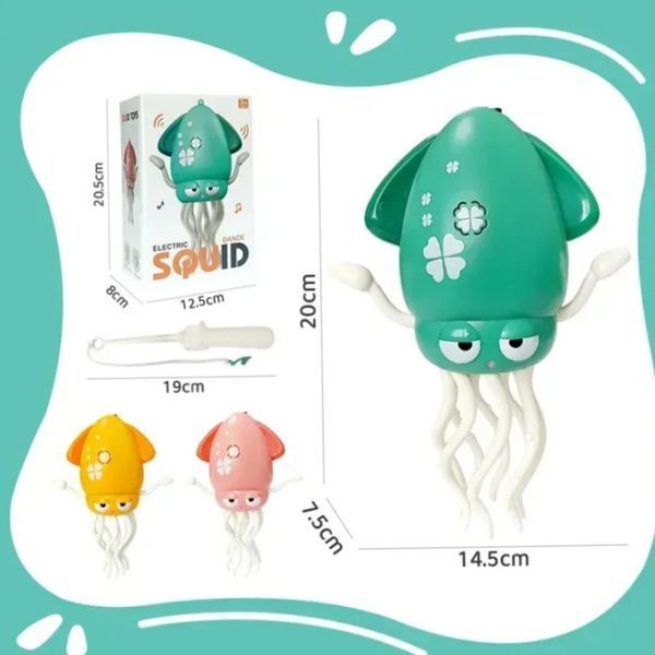 Музичний восьминіг інтерактивна іграшка Tummy Time Octopus Smart хіт TikTok 2025 кальмар світло-звук | HappyShop 2330 фото