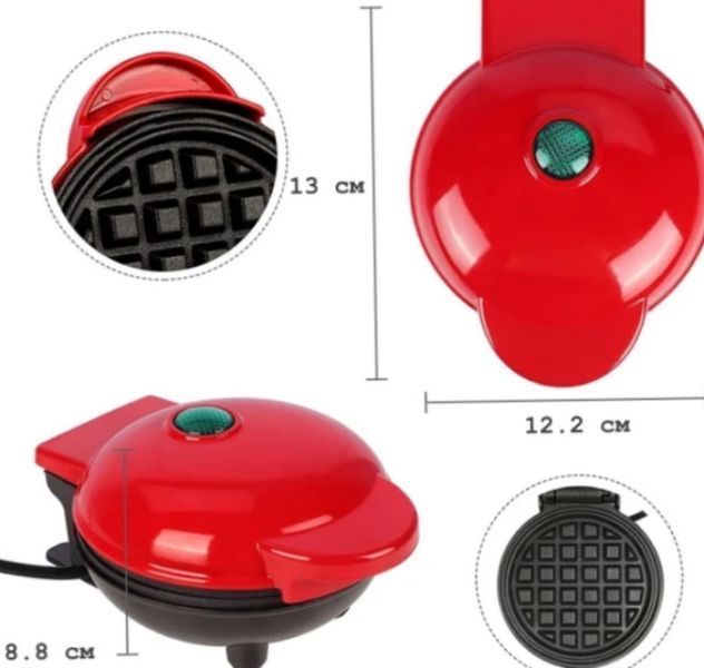 Електрична мініафельниця XL-287 Портативна з антипригарним покриттям | HappyShop 1858 фото
