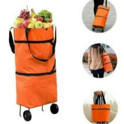 Зручна складна сумка на колесах | HappyShop 1692 фото