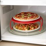 Підставка для мікрохвильовки Microwave Tray Пластикова підставка для мікрохвильової печі Багатофункціональна полиця для тарілок | HappyShop 2390 фото