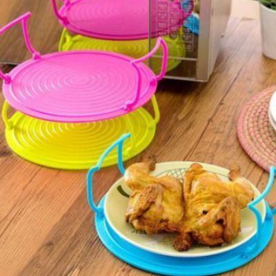 Підставка для мікрохвильовки Microwave Tray Пластикова підставка для мікрохвильової печі Багатофункціональна полиця для тарілок | HappyShop 2390 фото