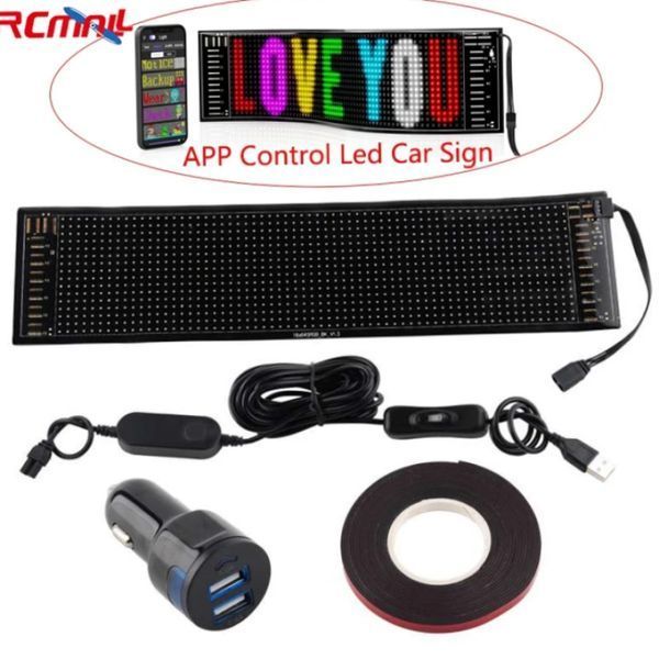 Гнучка LED-панель Matrix Panel Fullcolor LED-панель для авто з Bluetooth Світлодіодна LED-панель пульт + телефон | HappyShop 2291 фото