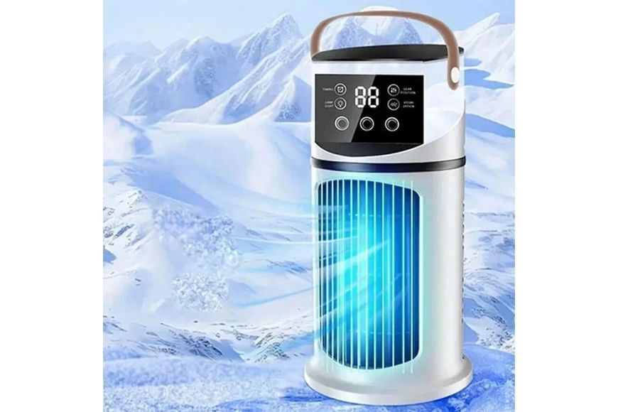 Мини-вентилятор Amoi 3 в 1 Вентилятор настільний USB зі зволожувачем Міні-кондиціонер портативний | HappyShop 2462 фото