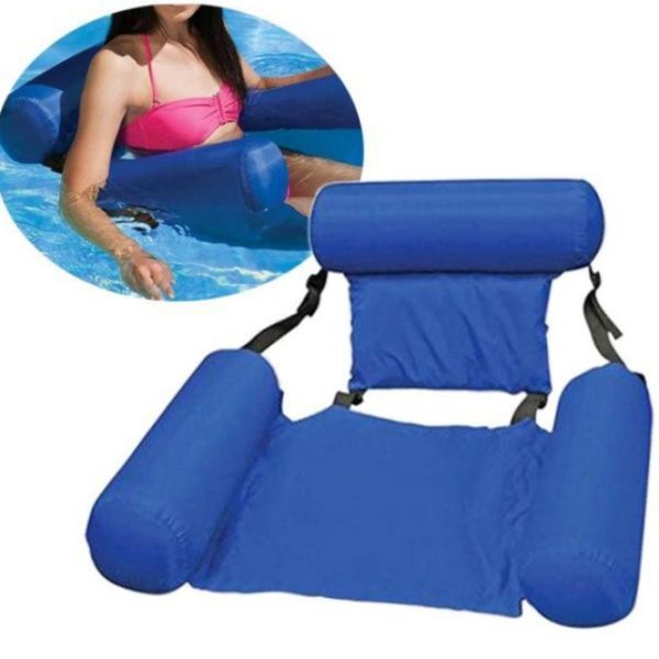 copy_Inflatable floating bed Надувне пляжне крісло-гамак, надувний складаний матрац для відпочинку зі спинкою | HappyShop 2280 фото