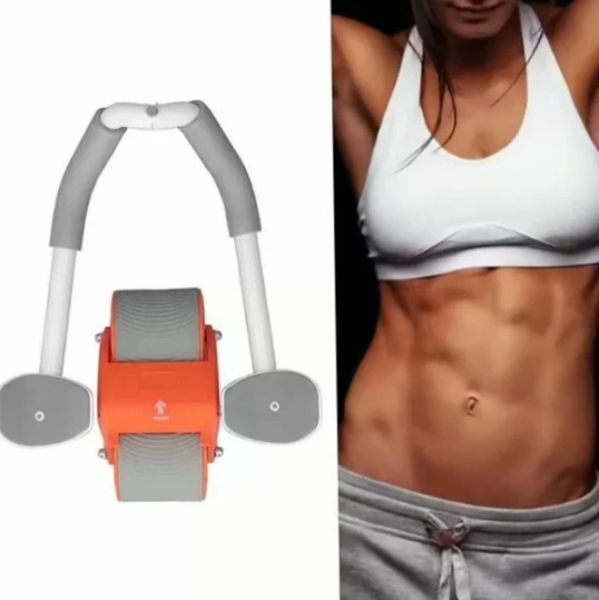 Фітнес-тренажер для живота Abs Wheel Roller колесо ролик для преса з тримачем смартфона | HappyShop 2012 фото