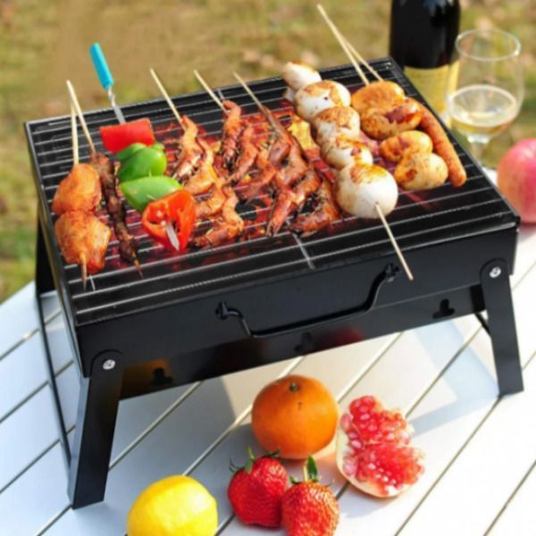 Складаний барбекю гриль BBQ Grill портативний мангал, BBQ Grill Portable з неіржавкої сталі | HappyShop 1180 фото
