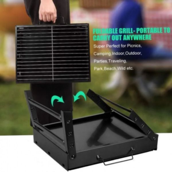 Складаний барбекю гриль BBQ Grill портативний мангал, BBQ Grill Portable з неіржавкої сталі | HappyShop 1180 фото