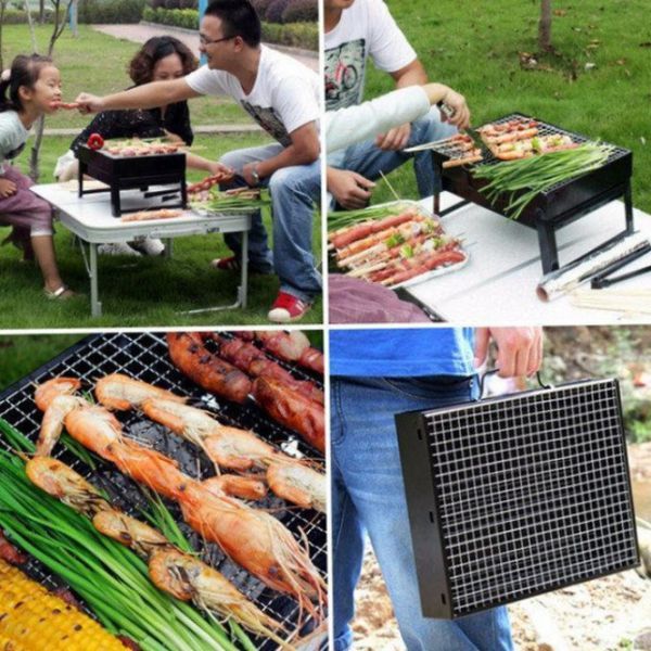 Складаний барбекю гриль BBQ Grill портативний мангал, BBQ Grill Portable з неіржавкої сталі | HappyShop 1180 фото