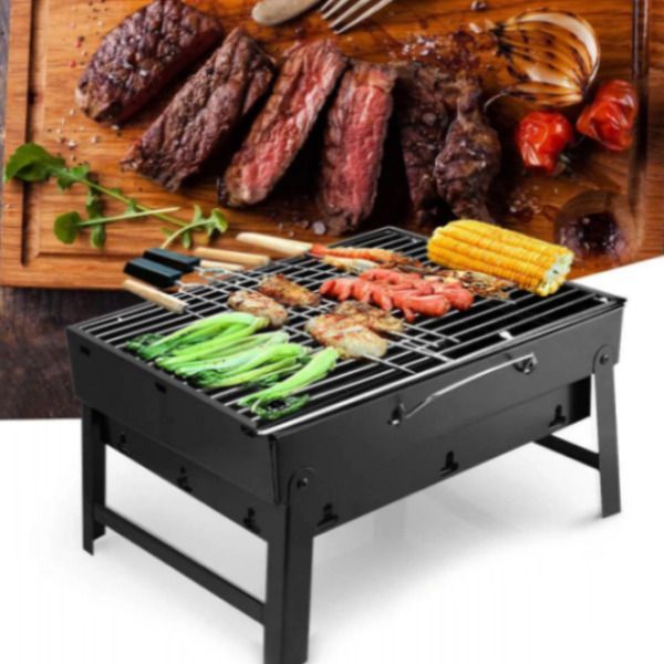Складаний барбекю гриль BBQ Grill портативний мангал, BBQ Grill Portable з неіржавкої сталі | HappyShop 1180 фото