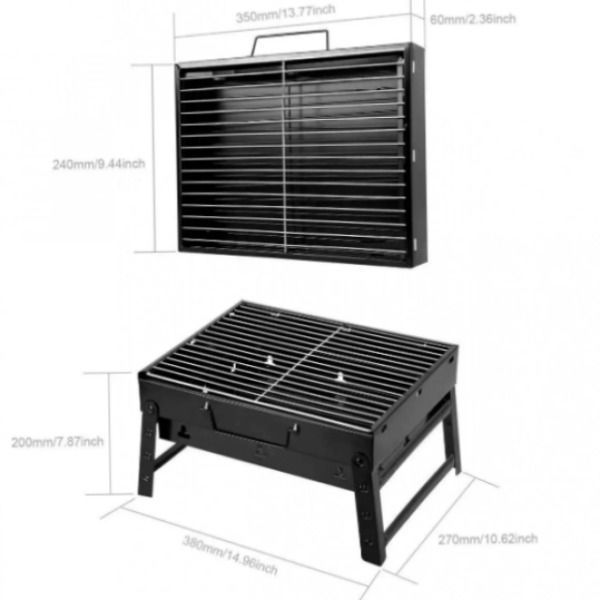 Складаний барбекю гриль BBQ Grill портативний мангал, BBQ Grill Portable з неіржавкої сталі | HappyShop 1180 фото