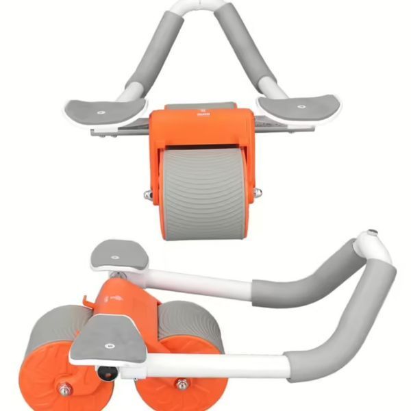 Фітнес-тренажер для живота Abs Wheel Roller колесо ролик для преса з тримачем смартфона | HappyShop 2012 фото