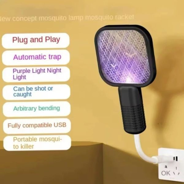 Уничтожитель комаров ультрафиолетовая USB убийца насекомых мухобойка електрическая ловушка Mosquito Swatter | HappyShop 2258 фото