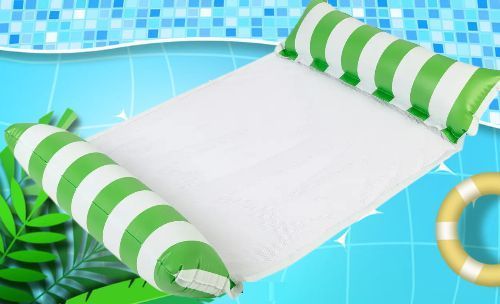 Надувний водний гамак Pool Lounge Плавальний надувний ПВХ гамак, водний гамак для басейну, шезлонг | HappyShop 2261 фото