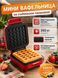 Вафельница электрическая MULTI FUNCTIONAL WAFFLE MAKER 350 Вт, мини-вафельница для бельгийских и венских вафель 12&times;12, квадратная | HappyShop 2555 фото 6