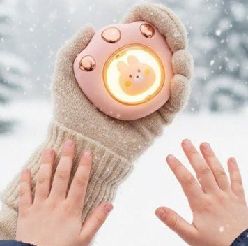Електрична грілка для рук Котяча лапка Грілка для рук з USB-зарядкою Нагрівачі для рук Міні обігрівач для рук Supretto кишеньковий | HappyShop 2391 фото