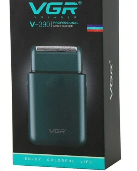 Електробритва vgr professional men's shaver v 390 green шейвер Міні електробритва на акумуляторі | HappyShop 2288 фото
