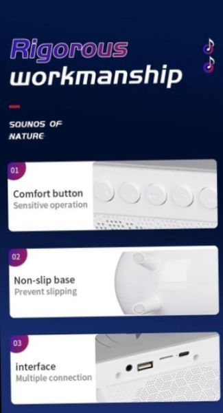 Ночник лампа Smart Light Sound Machine с беспроводной зарядкой Bluetooth колонкой G-Smart многофункциональная | HappyShop 1853 фото