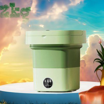 Ультразвукова портативна складана пральна машина 2в1 з відром Mini Folding Washing Machine міністилка | HappyShop 2066 фото