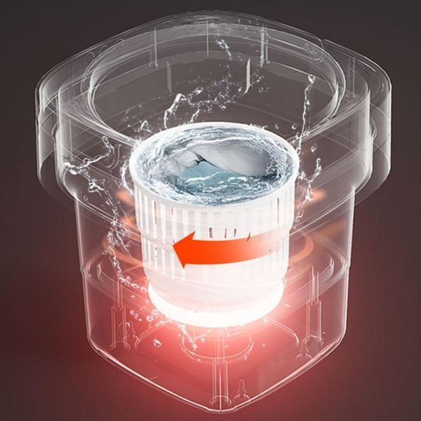 Ультразвукова портативна складана пральна машина 2в1 з відром Mini Folding Washing Machine міністилка | HappyShop 2066 фото