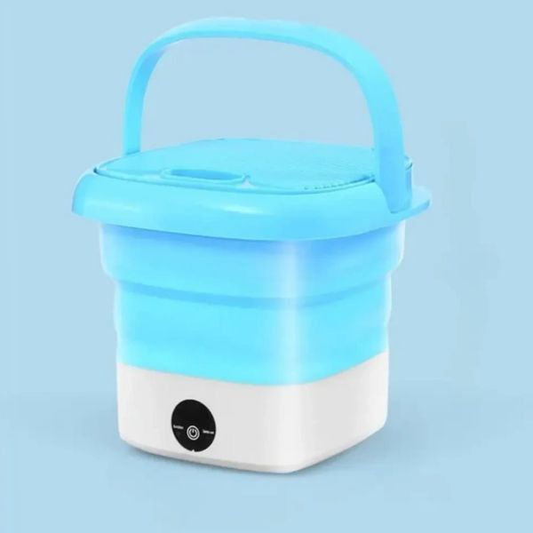 Ультразвукова портативна складана пральна машина 2в1 з відром Mini Folding Washing Machine міністилка | HappyShop 2066 фото