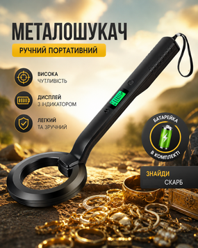 Металошукач ручний портативний Metal CHK TS-80 недорогий металошукач Ручний металошукач портативний з дисплеєм та батарейкою | HappyShop 2480 фото