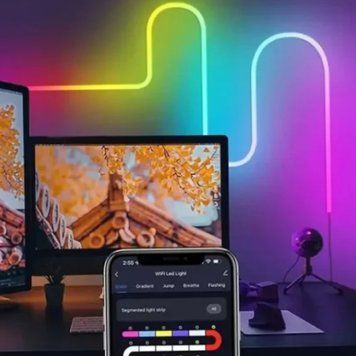 Розумна неонова стрічка RGB 5 м, з Bluetooth від USB + Пульт, SFK-11 керування з телефона | HappyShop 1532 фото