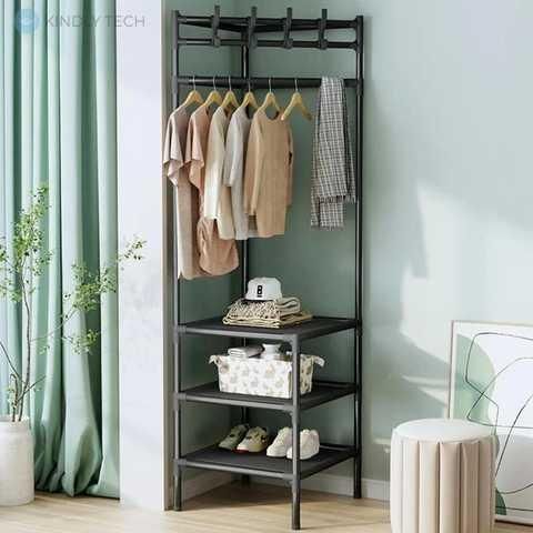 Кутова підлогова вішалка для одягу 180х45х45 см стійка для речей Corner coat rack | HappyShop 2084 фото