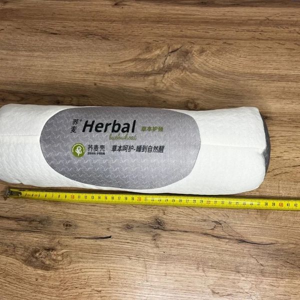 Ортопедическая подушка для шеи с натуральным гречишным наполнителем | HappyShop 2521 фото