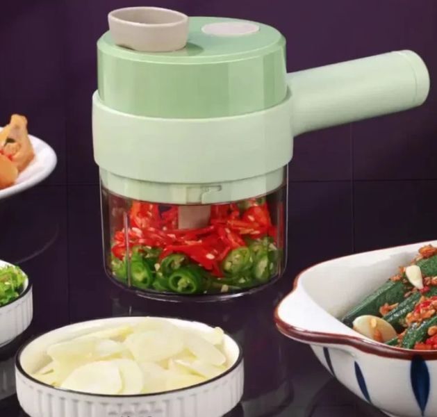 Багатофункціональний ручний електричний подрібнювач для овочів 4 в 1 Food Chopper Catling | HappyShop 1750 фото