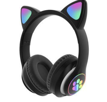 Бездротові навушники М'ЯУ з вушками котика світні лапки LED CAT EAR VZV-23M | HappyShop 1833 фото
