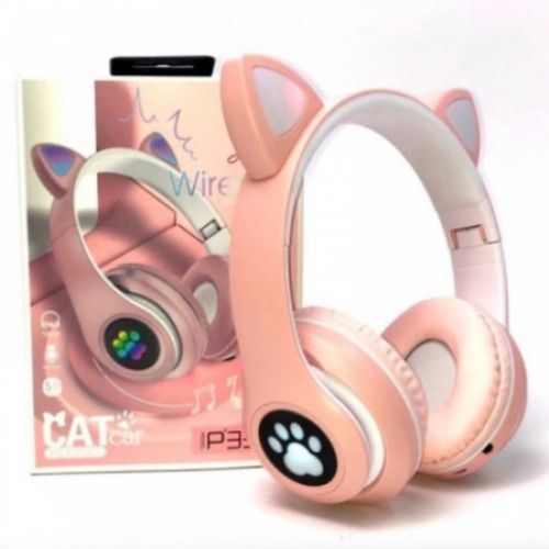 Бездротові навушники М'ЯУ з вушками котика світні лапки LED CAT EAR VZV-23M | HappyShop 1833 фото