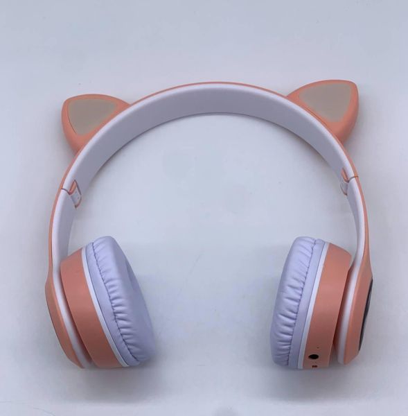 Бездротові навушники М'ЯУ з вушками котика світні лапки LED CAT EAR VZV-23M | HappyShop 1833 фото